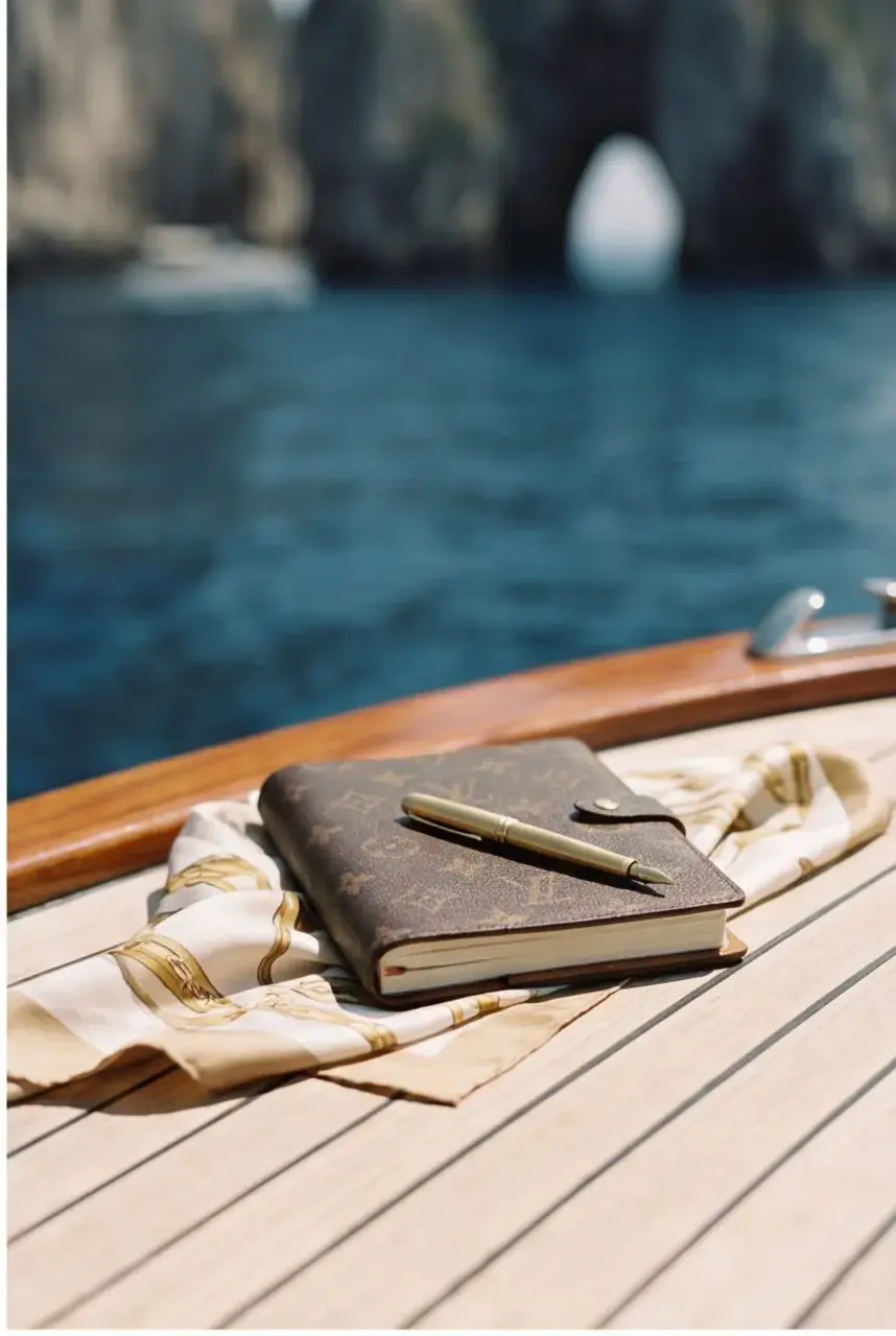 A yacht deck above the blue grotto