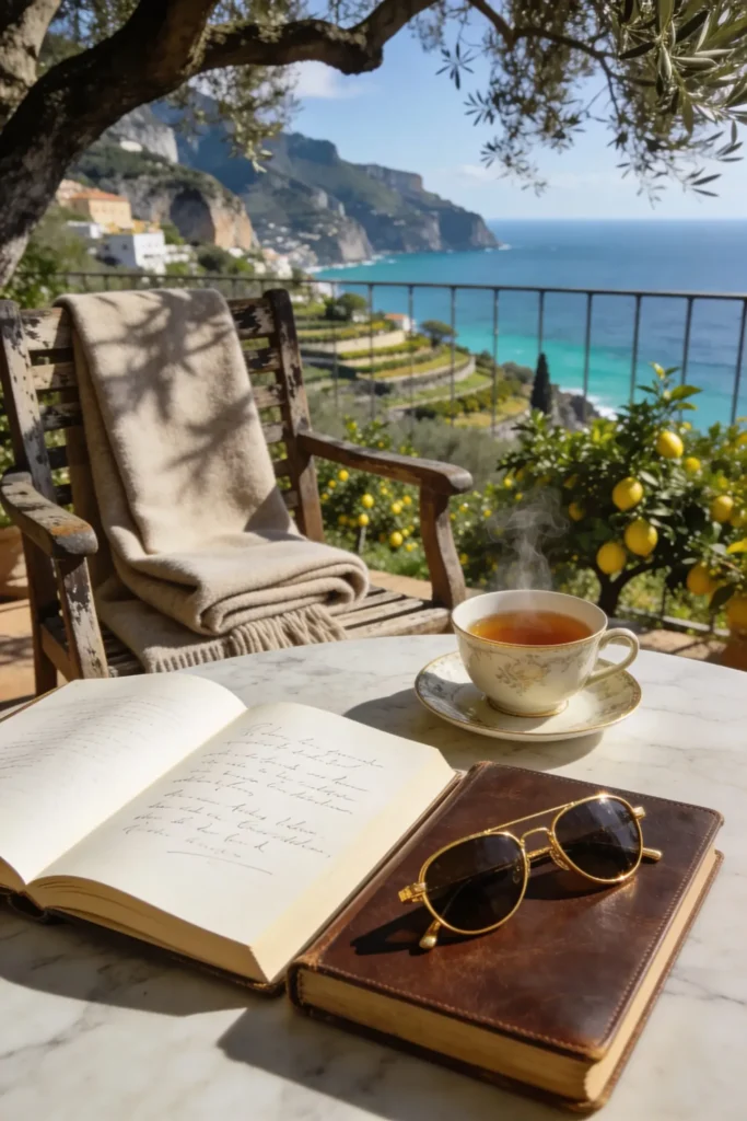 A coastal vacation view over the Mediterranean
