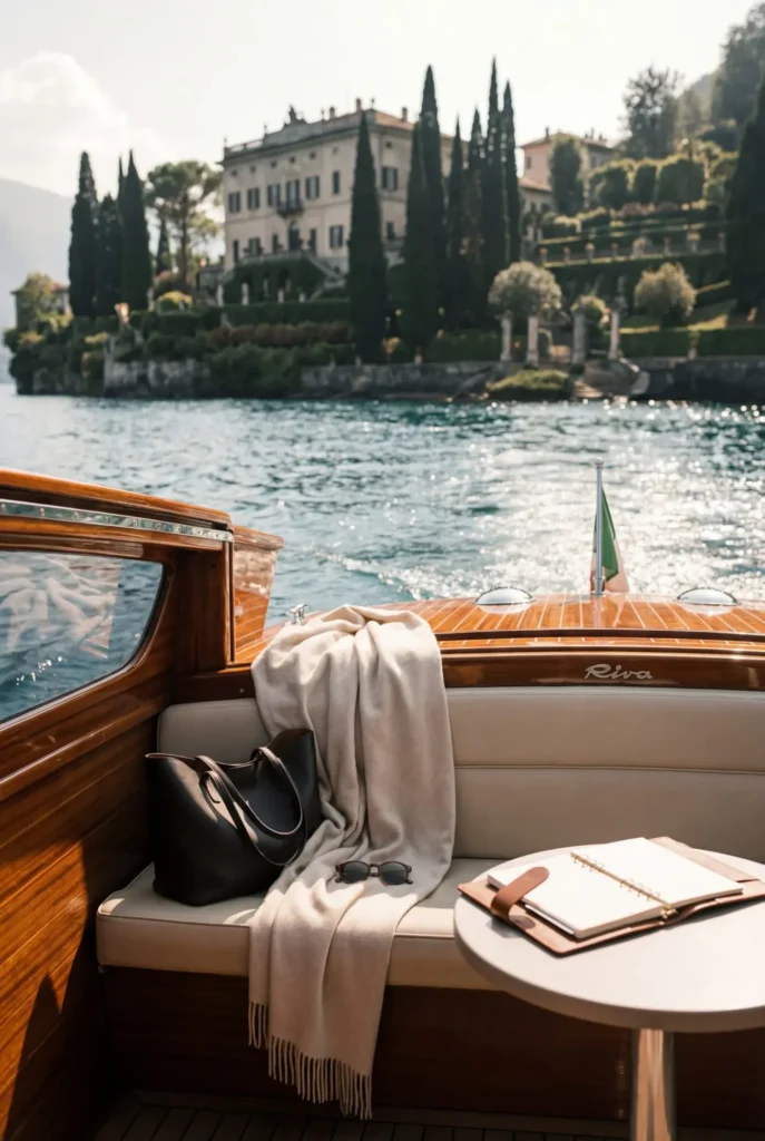 The shoreline at Lake Como