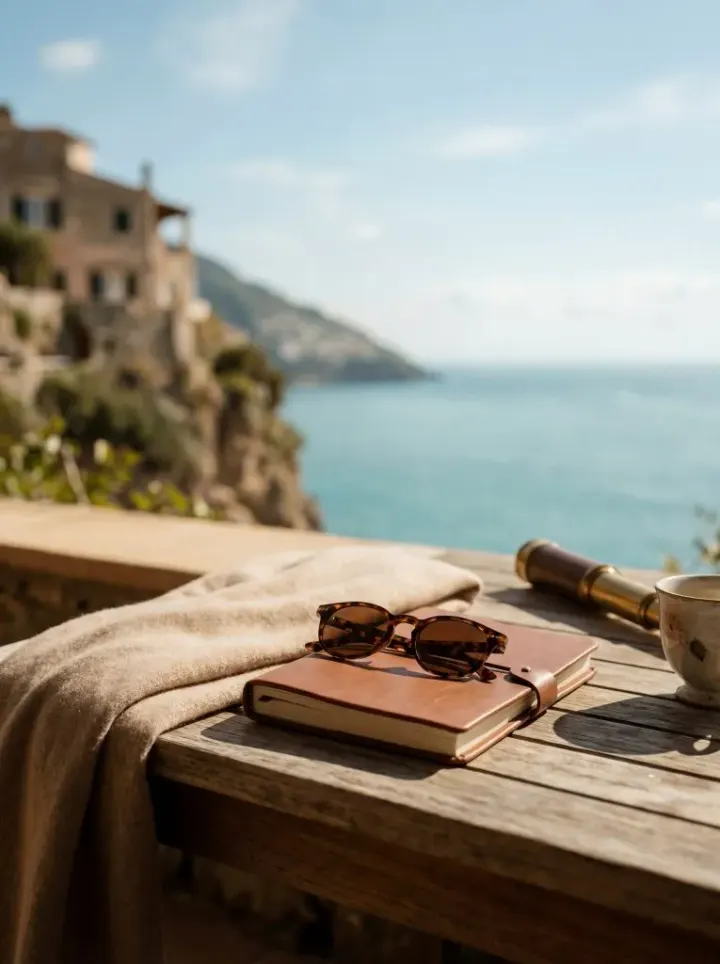 A Mediterranean holiday view at the start of a journey